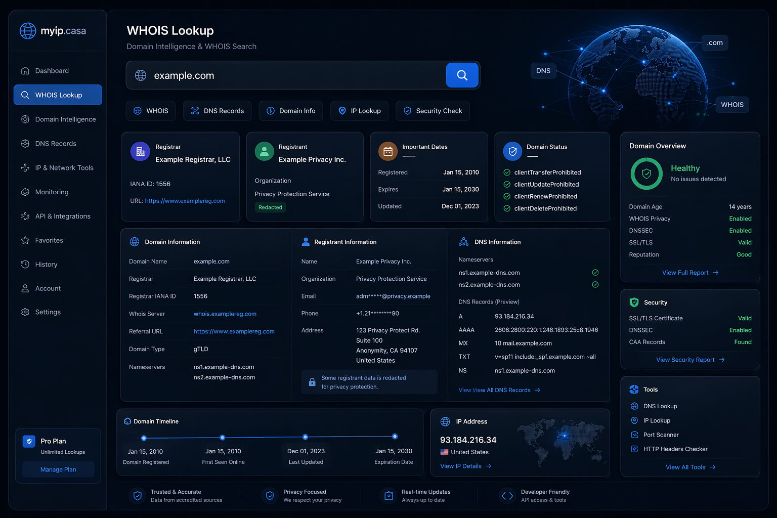 Find domain owner using WHOIS lookup